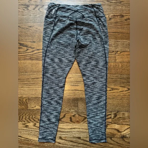 Zella Live-In High Waist Spacedye Black and White Leggings, Size XL - Picture 4 of 5